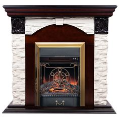 Электрокамин RealFlame Dublin Lux STD/EUG AO-215 с очагом Majestic Lux Brass