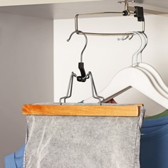 Вешалка-зажим для брюк и юбок Доляна, 30x16 см, цвет МИКС