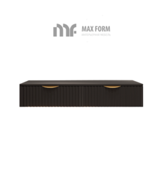 Консоль подвесная Max Form фасад рифленый, черная