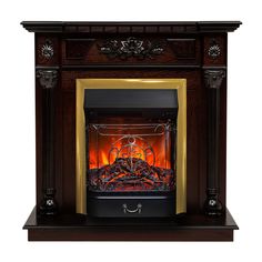 Электрокамин RealFlame Dacota STD/EUG AO-215 с очагом Majestic Lux Brass