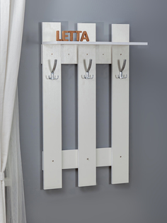 Вешалка настенная LETTA Ультра, Белое тиснение