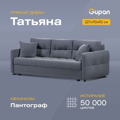 Диван-кровать Gupan Татьяна, материал Велюр, Amigo Navy, беспружинный