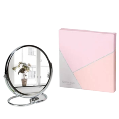 Зеркало в подарочной упаковке, двустороннее, с увеличением, 16 см, серебристый Queen Fair