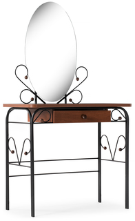 Туалетный столик Woodville Клео 3 черный/орех