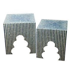 Столики Glasar 44826-BLUE, 2 шт 45х45х51см ГЛАСАР