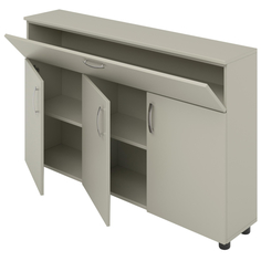 Мебель для школы MET_Школа Тумба для школьной доски 127x26x82 серый No Brand