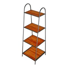 Стеллаж Design черный коричневый 455 x 425 x 1320 мм No Brand