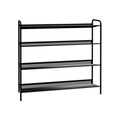 Обувница ЗМИ Женева 34, 4 полки, 86,5х27х79,5 см, черный