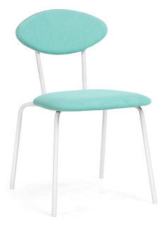 Стул на металлокаркасе Woodville Мареон катания лагун/белый матовый