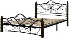 Кровать Венера 1 140*200 Металл Черный Шоколад Mebwill 100215