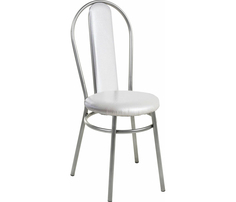 Стул для кафе и ресторанов Экспресс офис Венский Искусственная кожа белая глянец