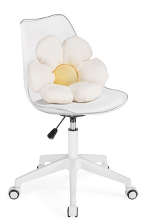 Компьютерное кресло Woodville Kolin с подушкой clear / white