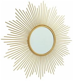 Настенное зеркало СОЛНЫШКО ЛУЧИСТОЕ золотое, 50 см Kaemingk