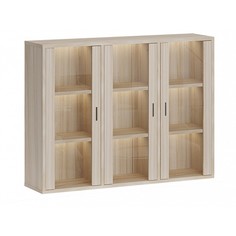 Тумба-витрина Домино СУ(ш3в1)+3ФС Merdes MER_SUsh3v1-3FS-K-karamel