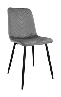 Стул для кухни Терминал BEST V велюр светло-серый, опоры черные, 1 шт.
