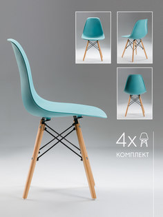 Стулья для кухни Symmetry Home EAMES DSW, бирюзовый, 4 шт