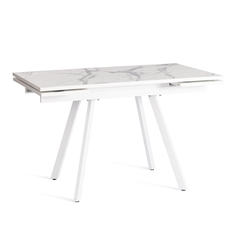 Стол обеденный TetChair VIGO, мрамор светлый/белый