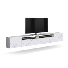 Тумба под ТВ Прага 2130х350х382 Белый/софт белый No Brand