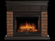 Каминокомплект Electrolux Bricks Wood 25 с очагом EFP/P-2520LS камень темный, шпон венге