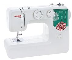 Швейная машина Janome 5500 белый, зеленый