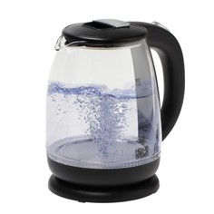 Чайник электрический HomeStar HS-1018 1.8 л черный, прозрачный
