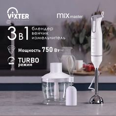 Блендер VIXTER HBW-0864 погружной 750 Вт нержавеющая сталь