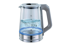 Чайник электрический MAXTRONIC MAX-1780 2 л серебристый, прозрачный