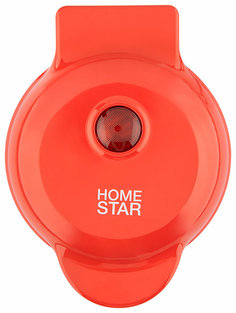Электровафельница HomeStar пластик красный
