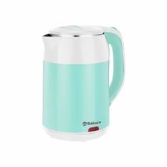 Чайник электрический Sakura SA-2168WBL 1.8л бело/бирюзовый