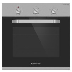 Встраиваемый электрический духовой шкаф Meferi MEO604IX LIGHT серебристый, черный No Brand