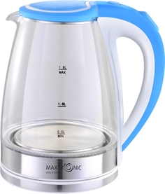 Чайник электрический MAXTRONIC MAX-204 1.8 л белый, голубой