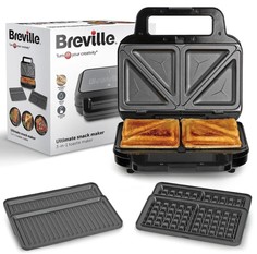 Электровафельница Breville VST098X серебристая