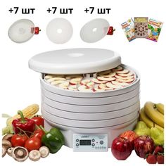 Сушилка для овощей и фруктов Ezidri FD1000 Digital белая (12 поддонов + 16 листов)