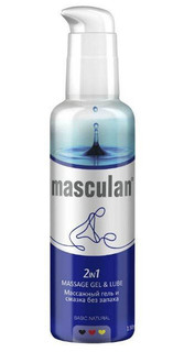 Массажная гель-смазка Masculan без запаха 2-в-1 130 мл