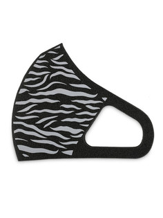 Маска защитная Flexpocket Zebra, многоразовая с ионами серебра, со светоотражающей печатью