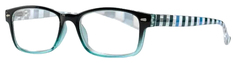 Очки корригирующие для чтения Kemner Optics пластиковые +3,0 черно-голубые с градиентом