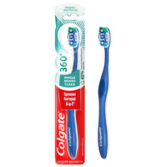 Зубная щетка Colgate 360 Суперчистота всей полости рта, антибактериальная,средней жесткост