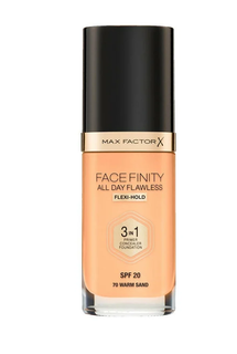 Тональная основа Max Factor | Facefinity All Day Flawless 3-in-1, warm sand, тон 70, 30 мл