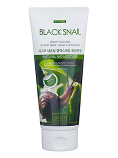JIGOTT Очищающая пенка с муцином черной улитки Natural Black Snail Foam Cleansing No Brand