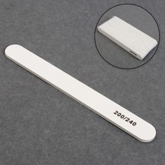 Пилка-наждак, абразивность 200/240, 18 см, фасовка 20 шт, цвет белый (20 шт) No Brand