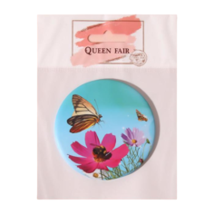 Зеркало «Цветочки», d 7,5 см, рисунок МИКС Queen Fair