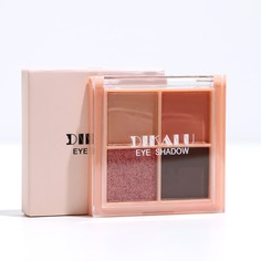 Набор теней для век с шиммером, 4 цвета Dikalu