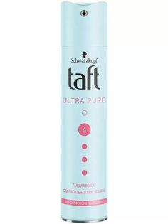 Taft Лак для волос Ultra Pure, без силиконов и отдушек, сверхсильная фиксация 4, 250 мл