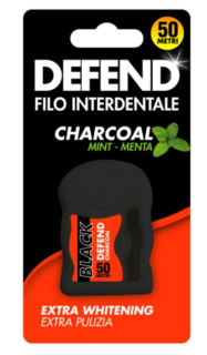 Нить зубная Defend Filo Interdentale Charcoal Menta 50 м