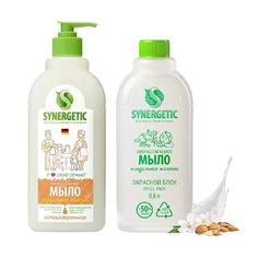 Synergetic Мыло жидкое МИНДАЛЬНОЕ МОЛОЧКО 0.5 л + Refill 0.5 л