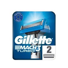 Gillette Mach3 Turbo Сменные кассеты для бритвы, 2 шт