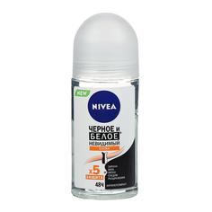 Дезодорант шариковый для женщин Nivea Черное и белое, невидимый Extra, 50 мл No Brand