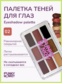 Палетка теней для глаз Funky Monkey Eyeshadow palette тон 02 7,2 г No Brand