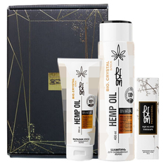 BeOn Подарочный набор 6 Блеск Hemp Oil шампунь 400 мл + бальзам 200 мл + масло 50 мл