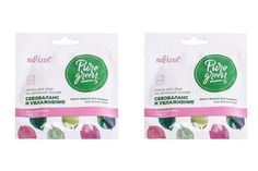 Маска Белита для лица Нетканная PURE GREEN Себобаланс и увлажнение 2 шт
